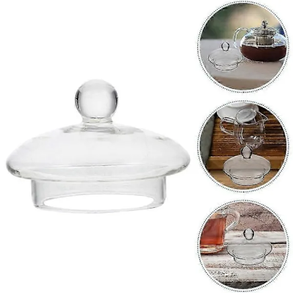 Matgrupper>Glas Tekanna Lock Klart Tekanna Lock Transparent Tekanna Ersättningslock Tekannalock