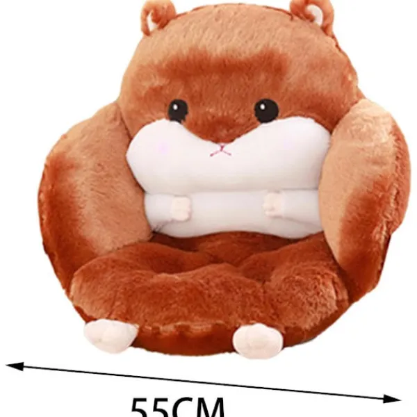 Sittpuffar>Hamster Sittdyna Stol Kudde Modern Stol Kuddar Bekväm Sittdyna Djurkudde, Mörkbrun