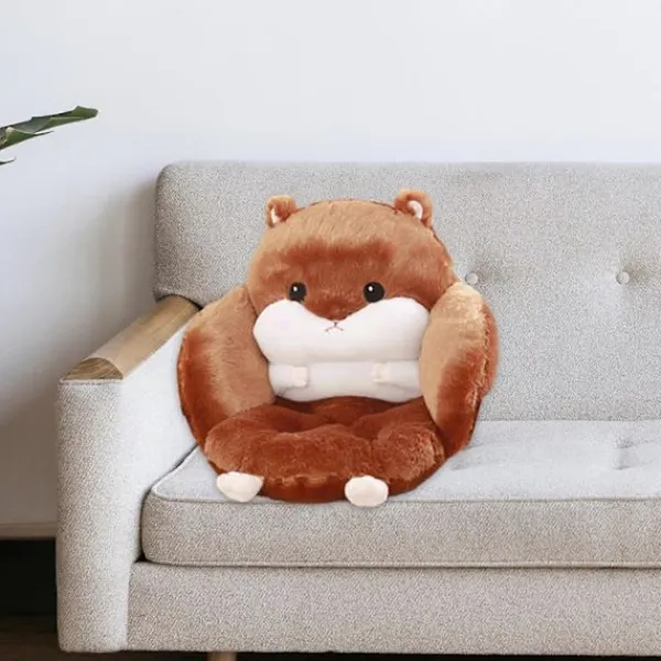 Sittpuffar>Hamster Sittdyna Stol Kudde Modern Stol Kudde Bekväm Sittdyna Djurkudde, Mörkbrun