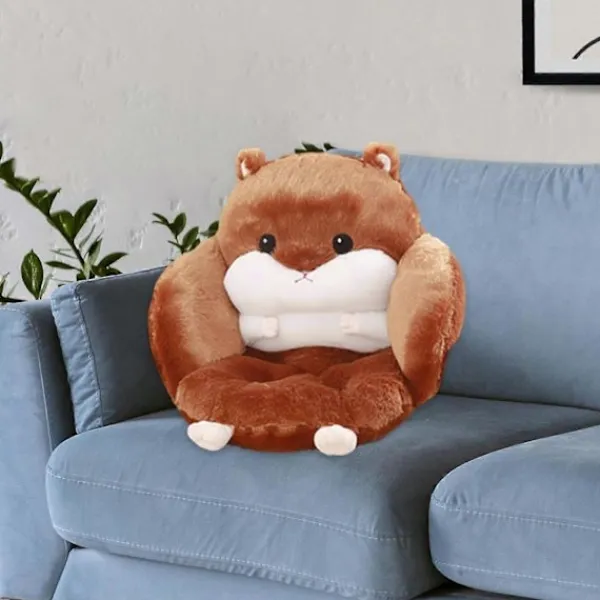 Sittpuffar>Hamster Sittdyna Stol Kudde Modern Stol Kudde Bekväm Sittdyna Djurkudde, Mörkbrun