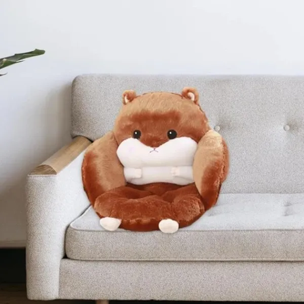 Sittpuffar>Hamster Sittdyna Stol Kudde Modern Stol Kuddar Bekväm Sittdyna Djurkudde, Mörkbrun
