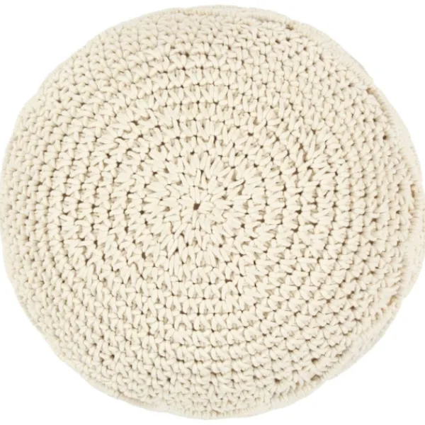 vidaXL Sittpuffar>Handgjord sittpuff makramé 45x30 cm bomull
