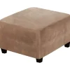 Sittpuffar>/Hc/ Fyrkantiga fotpallöverdrag, fyrkantigt skydd, förvaringspall, skyddsöverdrag, stretchigt fotpallöverdrag med elastisk botten, äkta sammetsplyschtyg, | Fyndiq