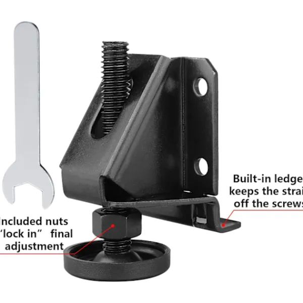 Kontorsmöbler>(Heavy Duty Furniture Levelers Black 4Pcs) Justerbar Bordben Nivåjusterare w/Låsmuttrar för Fu