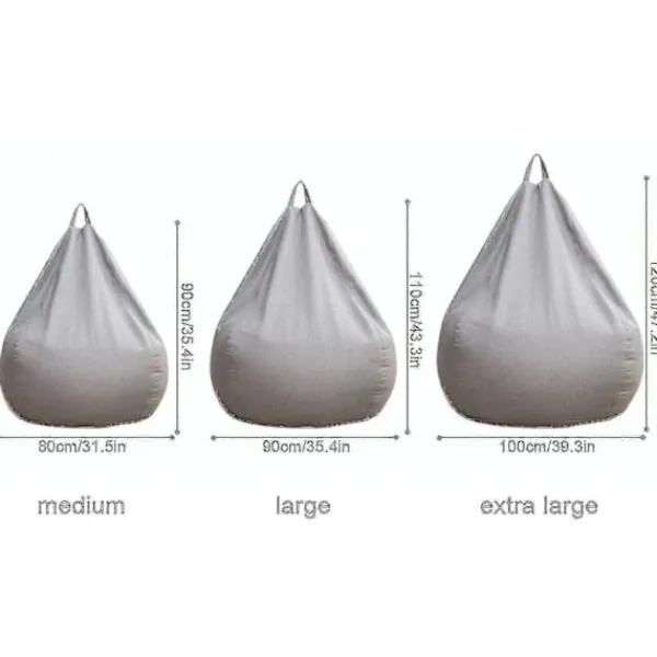 Sittsäckar>Helt nytt extra stort sittpuff sofföverdrag inomhus lat fåtölj lämplig för vuxna och barn hett erbjudande! 90 * 110cm, A