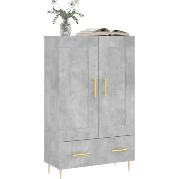 vidaXL Skåp>Högskåp betonggrå 69,5x31x115 cm konstruerat trä