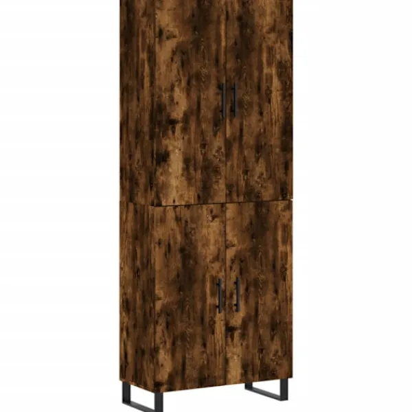 vidaXL Skåp>Högskåp rökfärgad ek 69,5x34x180 cm konstruerat trä