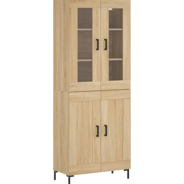 vidaXL Skåp>Högskåp sonoma-ek 69,5x34x180 cm konstruerat trä