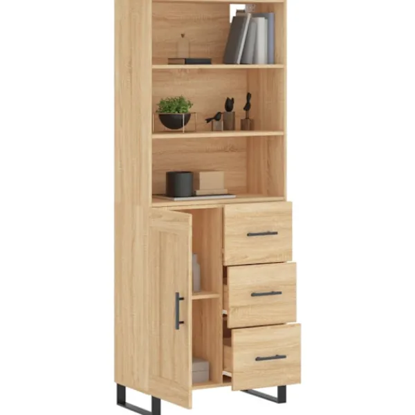 vidaXL Skåp>Högskåp sonoma-ek 69,5x34x180 cm konstruerat trä