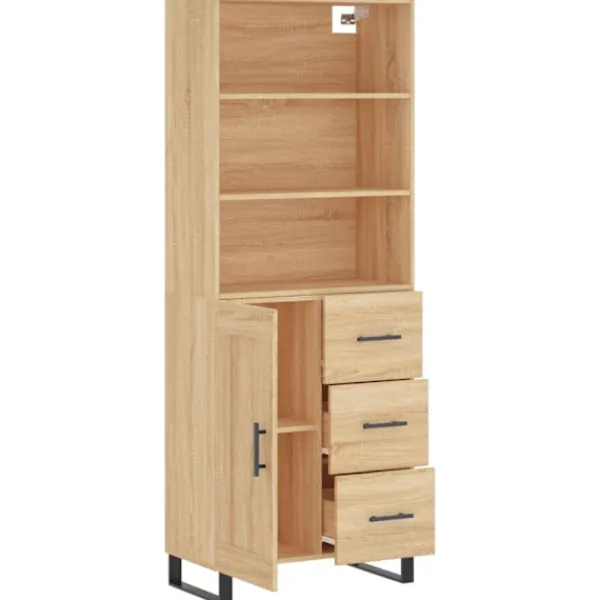 vidaXL Skåp>Högskåp sonoma-ek 69,5x34x180 cm konstruerat trä