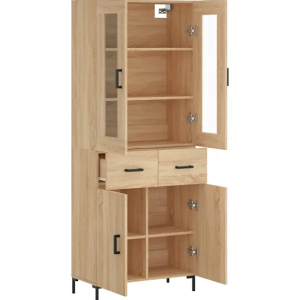 vidaXL Skåp>Högskåp sonoma-ek 69,5x34x180 cm konstruerat trä