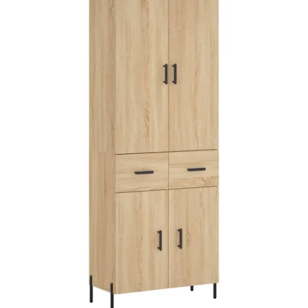 vidaXL Skåp>Högskåp sonoma-ek 69,5x34x180 cm konstruerat trä