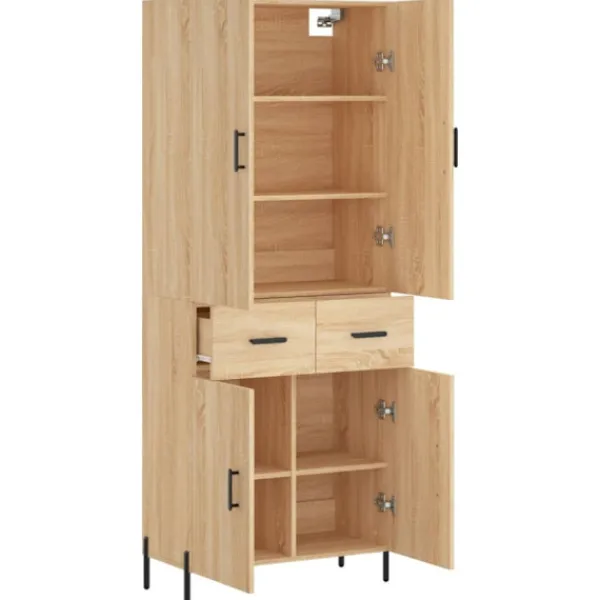 vidaXL Skåp>Högskåp sonoma-ek 69,5x34x180 cm konstruerat trä