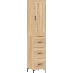 vidaXL Skåp>Högskåp sonoma-ek34,5x34x180 cm konstruerat trä
