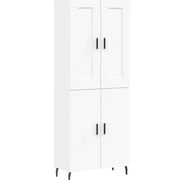 vidaXL Skåp>Högskåp vit 69,5x34x180 cm konstruerat trä