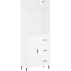 vidaXL Skåp>Högskåp vit 69,5x34x180 cm konstruerat trä