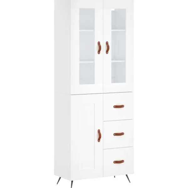 vidaXL Skåp>Högskåp vit 69,5x34x180 cm konstruerat trä