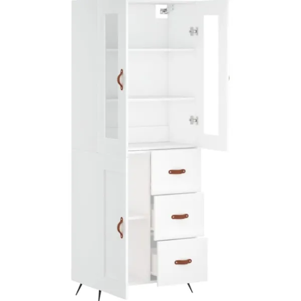 vidaXL Skåp>Högskåp vit 69,5x34x180 cm konstruerat trä