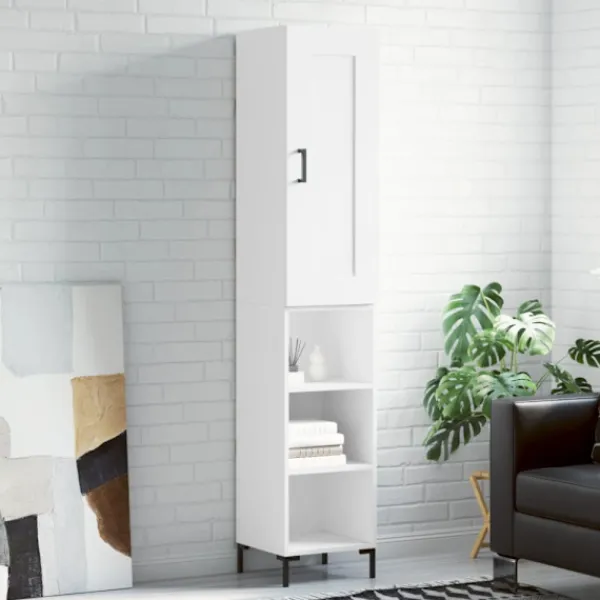 vidaXL Skåp>Högskåp vit 34,5x34x180 cm konstruerat trä