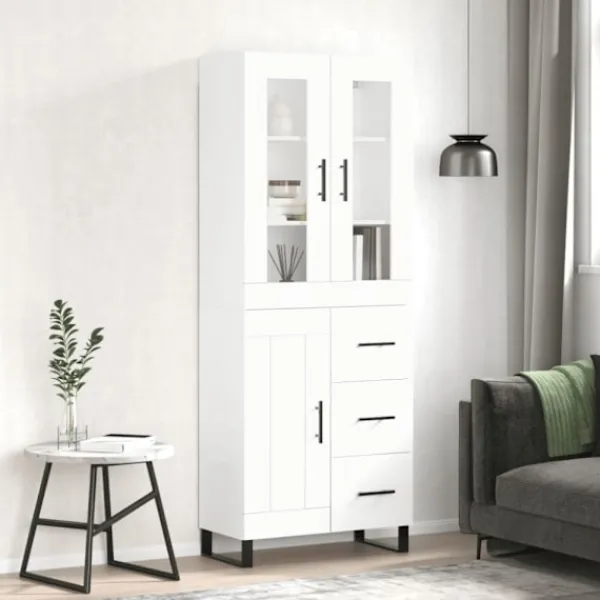 vidaXL Skåp>Högskåp vit 69,5x34x180 cm konstruerat trä