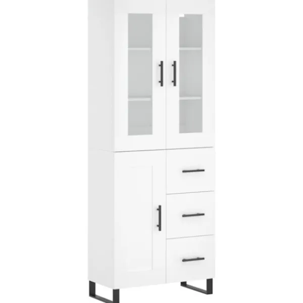 vidaXL Skåp>Högskåp vit 69,5x34x180 cm konstruerat trä