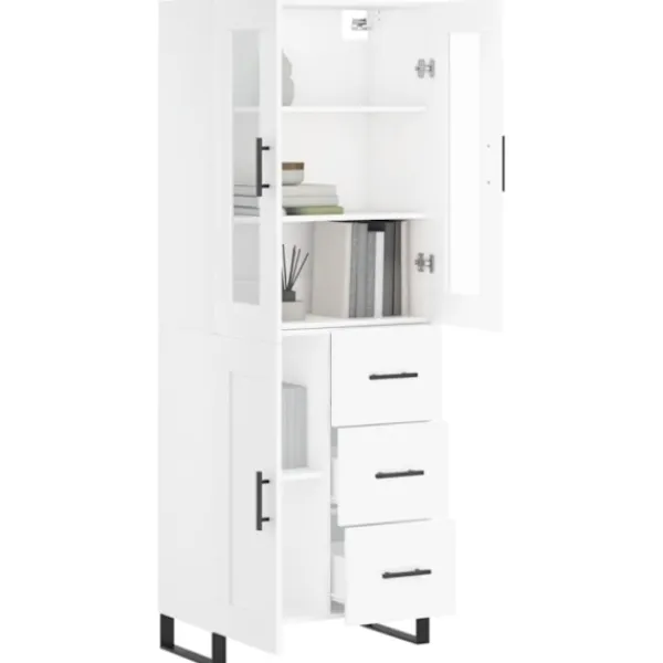 vidaXL Skåp>Högskåp vit 69,5x34x180 cm konstruerat trä