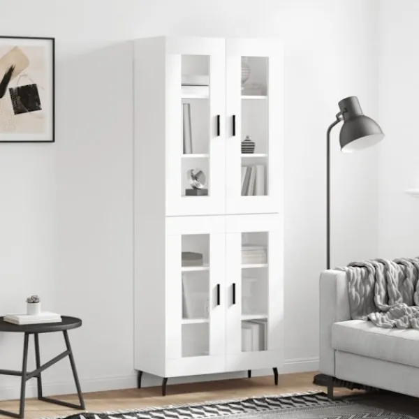 vidaXL Skåp>Högskåp vit 69,5x34x180 cm konstruerat trä