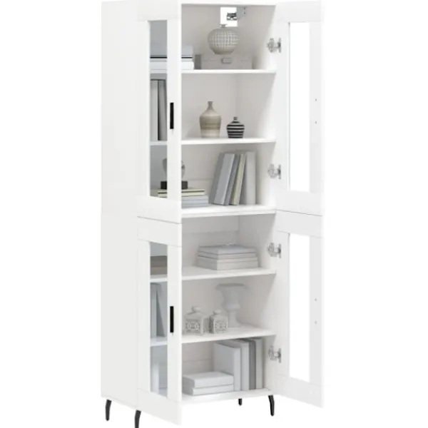 vidaXL Skåp>Högskåp vit 69,5x34x180 cm konstruerat trä