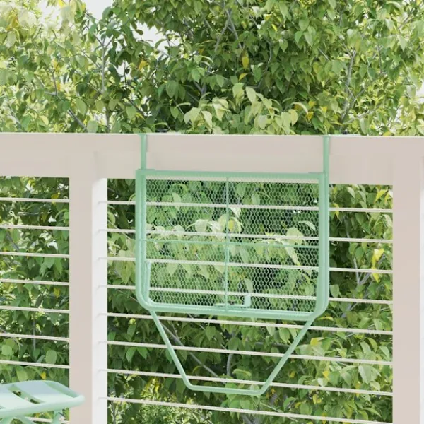 vidaXL Balkongmöbler>Hängande Balkongbord Mintgrön 60 x 39 x 65 cm Stål