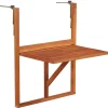 vidaXL Balkongmöbler>Hängande balkongbord 64,5x44x80 cm massivt akaciaträ