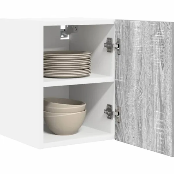 vidaXL Skåp>Hängande skåp med dörr 2 pcs Grå Sonoma och vit 30 x 31 x 40 cm
