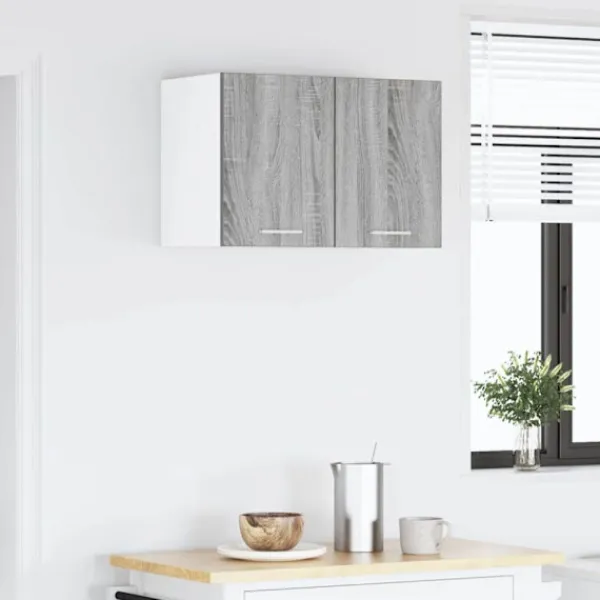 vidaXL Skåp>Hängande skåp med dörr 2 pcs Grå Sonoma och vit 30 x 31 x 40 cm