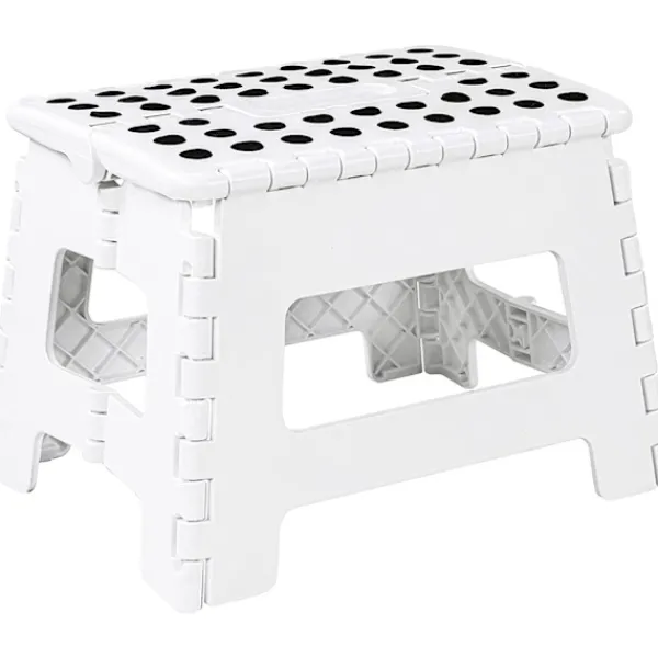 Pallar>Hopfällbar hemtrappa - (1-pack) 9" hög fotpall - Håller upp till 300 lbs - Lätt hopfällbar plastpall för