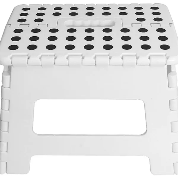 Pallar>Hopfällbar hemtrappa - (1-pack) 9" hög fotpall - Håller upp till 300 lbs - Lätt hopfällbar plastpall för