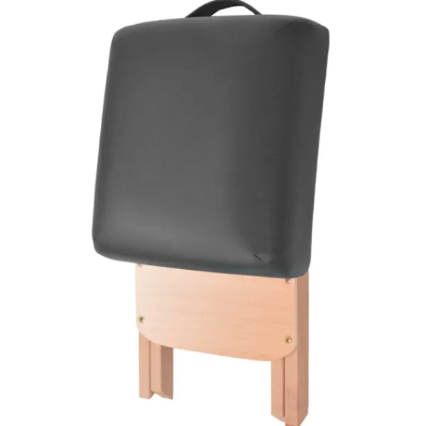 vidaXL Pallar>Hopfällbar massagepall 12 cm tjock sits och 2 bolster svart