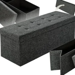 Kistor & Koffertar>Hopfällbar sittbänk med förvaringsutrymme 110 x 38 cm