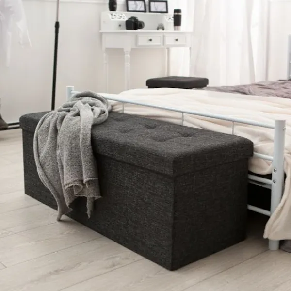 Kistor & Koffertar>Hopfällbar sittbänk med förvaringsutrymme 110 x 38 cm