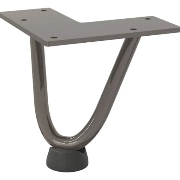 vidaXL Soffbord>Hårnålsben för soffbord 4 st naturstål 10 cm massivt stål