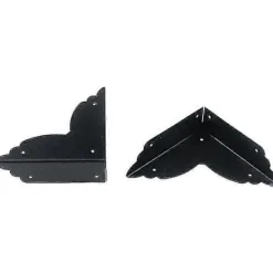Kistor & Koffertar>Hörnskydd i metall för lådor, svarta kantskydd, hörnskydd för möbler, sidlängd 7*7*2CM, 12-pack