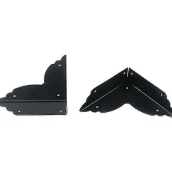 Kistor & Koffertar>Hörnskydd i metall för lådor, svarta kantskydd, möbelhörnskydd, sidlängd 7*7*2CM, 12-pack