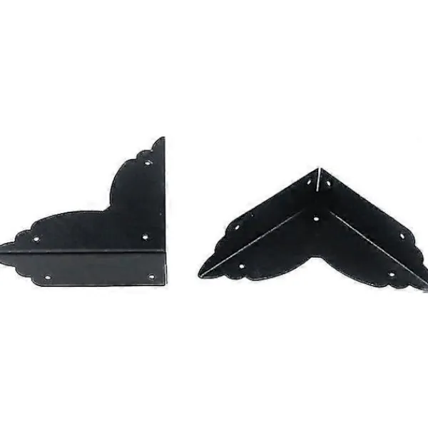 Kistor & Koffertar>Hörnskydd i metall för lådor, svarta kantskydd, möbelhörnskydd, sidlängd 7*7*2CM, 12-pack