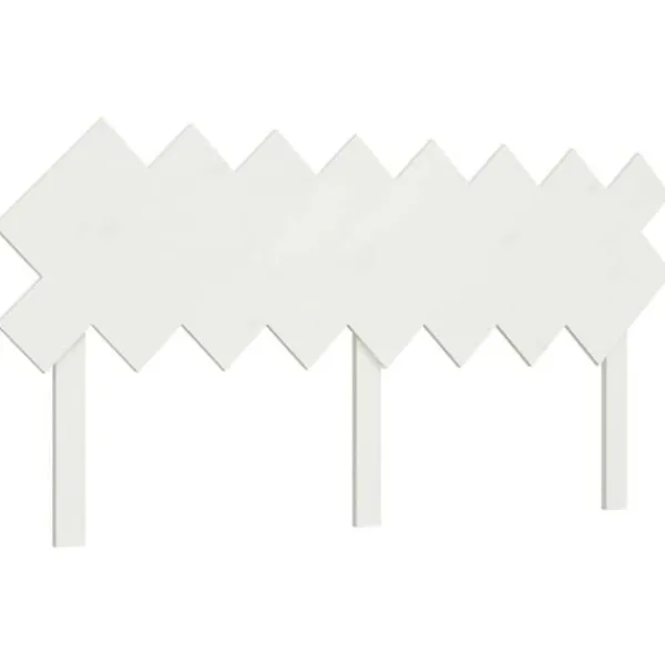 DÉCOSHOP26 Sängar>Huvudgavel till säng, möbel för sovrum 159,5 x 3 x 80,5 vit furu