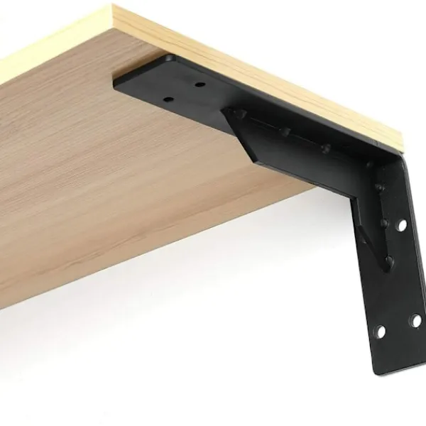 Hyllor>Hyllfäste, 20cm Väggfäste Hörnfäste L-Form, Väggfäste Tungt 500kg, Järnhyllfäste 1