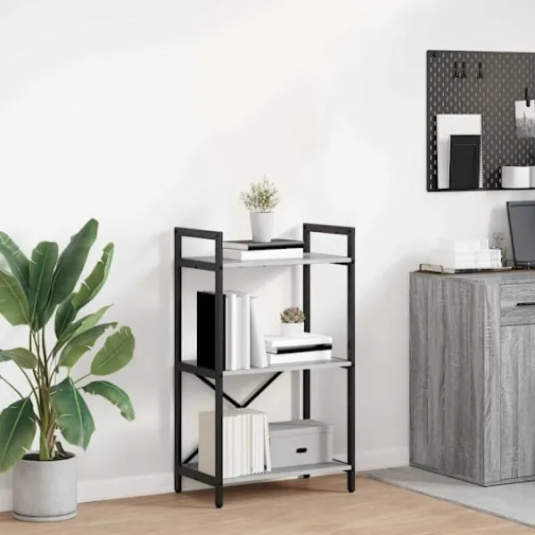 vidaXL Hyllor>Hyllsystem Grå Sonoma 56 x 34 x 96 cm Konstruerat trä