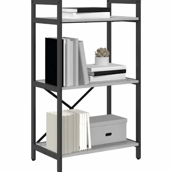 vidaXL Hyllor>Hyllsystem Grå Sonoma 56 x 34 x 96 cm Konstruerat trä
