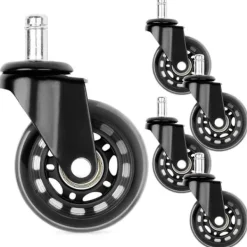 Kontorsmöbler>IKEA fåtölj hjul gummi 6,3 cm / 10 mm 5 st.