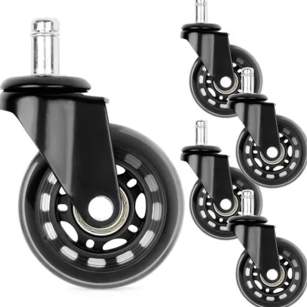 Kontorsmöbler>IKEA fåtölj hjul gummi 6,3 cm / 10 mm 5 st.