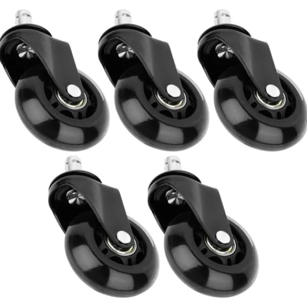 Kontorsmöbler>IKEA fåtölj hjul gummi 6,3 cm / 10 mm 5 st.