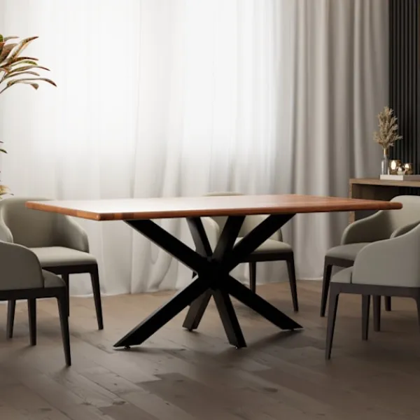 BellaFurn Matbord>Industriell stolben - Bord ben - robust stål, enkel montering