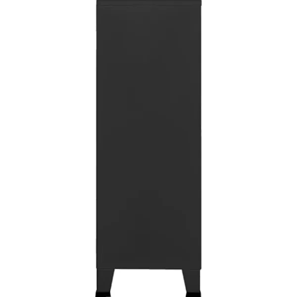 vidaXL Skåp>Industriellt förvaringsskåp svart 75x40x115 cm metall
